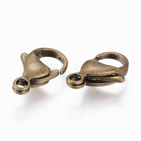 304 Stainless Steel Lobster Claw Clasps X-STAS-E145-05C-AG-1