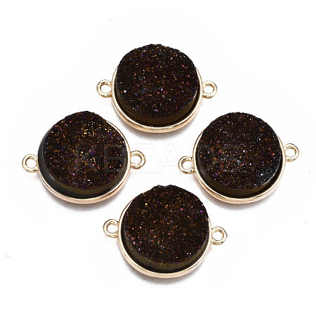 Natural Druzy Agate Links Connectors G-T131-86D-1