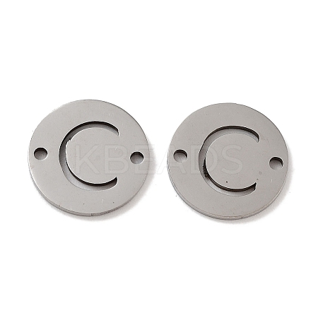 Non-Tarnish 201 Stainless Steel Hollow Flat Round Links FIND-R149-03C-P-1