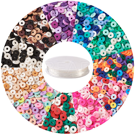 DIY Heishi Bead Stretch Bracelets Making Kits DIY-TA0003-22-1