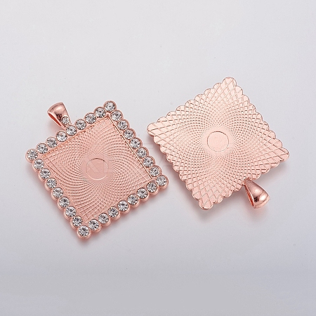 Alloy Pendant Cabochon Settings LS-X-ALRI-TAC0001-05A-RG-1