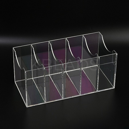 5 Grids Acrylic Belt Storage Rack CON-WH0086-071-1