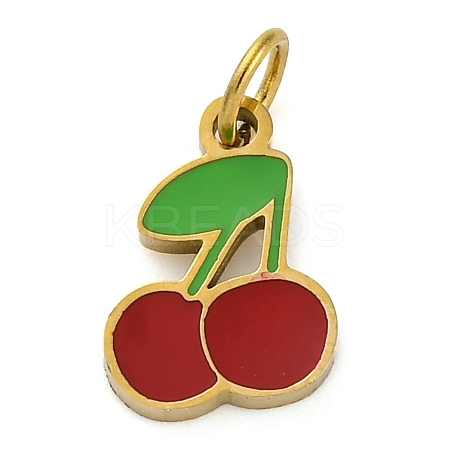 Ion Plating(IP) 304 Stainless Steel Enamel Charms STAS-Z104-02G-02-1