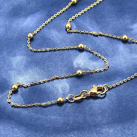 Brass Cable Chain Necklaces NJEW-I247-02G-1