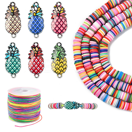 DIY Heishi Handmade Polymer Clay Bracelet Making Kits DIY-YW0012-37B-1