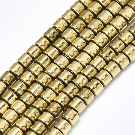 Electroplate Non-magnetic Synthetic Hematite Beads Strands G-S352-73-1
