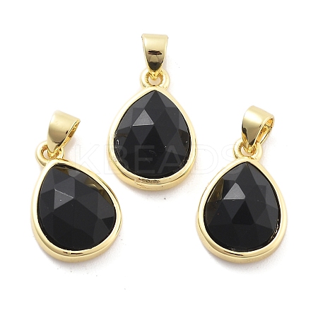 Natural Obsidian Charms LS-G-L553-47G-01-1