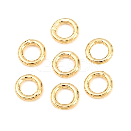 Brass Closed Jump Rings KK-D257-01G-06-1