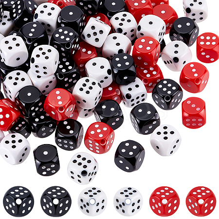 120Pcs 3 Colors Acrylic Beads OACR-SC0002-65-1