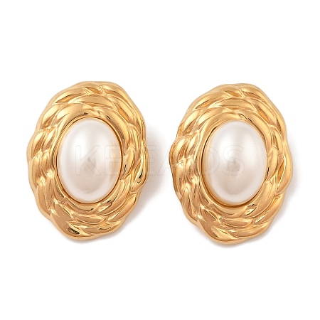 Ion Plating(IP) 304 Stainless Steel Stud Earrings EJEW-B108-01G-1