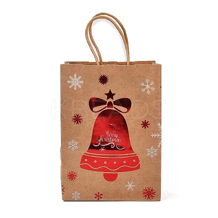 Christmas Theme Hot Stamping Rectangle Paper Bags CARB-F011-02C-1