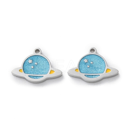 304 Stainless Steel Enamel Charms STAS-M102-22P-06-1