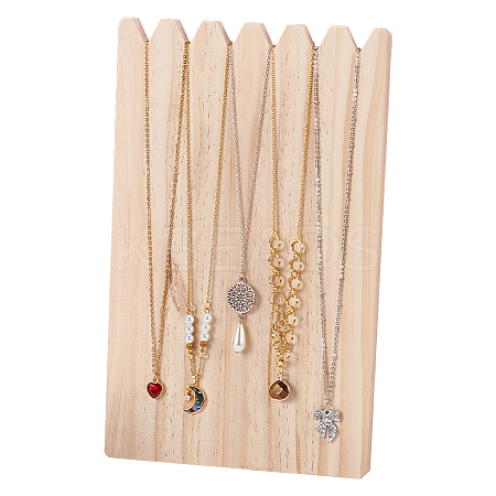 Wooden Neckalces Display Stands for Necklaces NDIS-WH0001-18-1