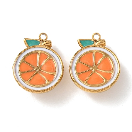 304 Stainless Steel Enamel Pendants STAS-K326-01E-G-1