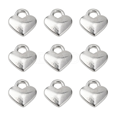 Tibetan Style Heart Charms X-TIBEP-LFH260Y-S-FF-1