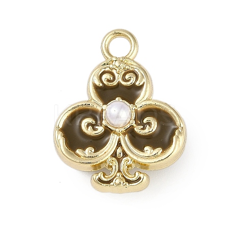 Rack Plating Alloy Enamel Pendants PALLOY-P309-05G-01-1