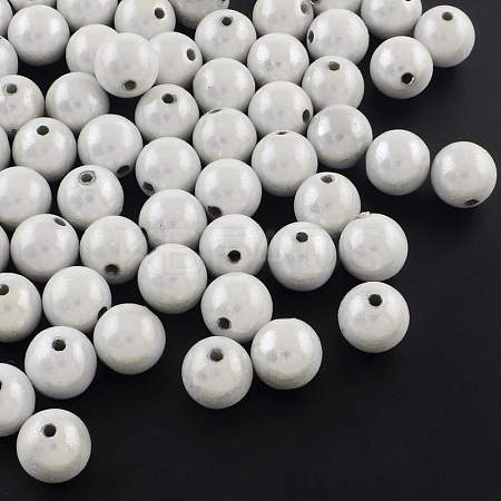 Spray Painted Acrylic Beads MACR-Q154-8mm-001-1