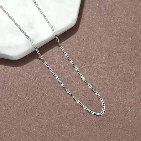 304 Stainless Steel Dapped Chain Necklaces NJEW-Z084-02P-03-1