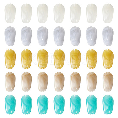 100Pcs 5 Colors Opaque Acrylic Beads OACR-TA0004-98-1