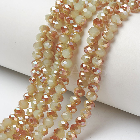 Electroplate Glass Beads Strands EGLA-A034-J6mm-J04-1