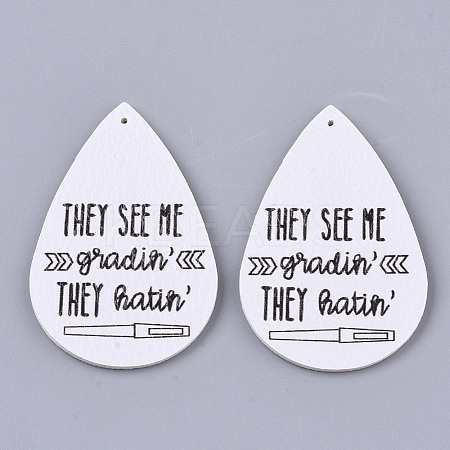 PU Leather Big Pendants X-FIND-R072-10-B07-1