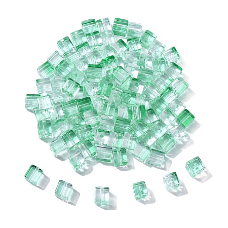 100Pcs Baking Paint Transparent Glass Beads DGLA-YW0001-35B-1
