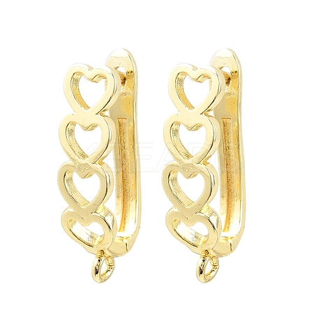 Brass Hoop Earring Findings KK-CBA5558-01G-1