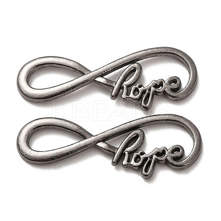 Tibetan Style Alloy Infinity with Hope Links TIBE-S230-B-LF-1