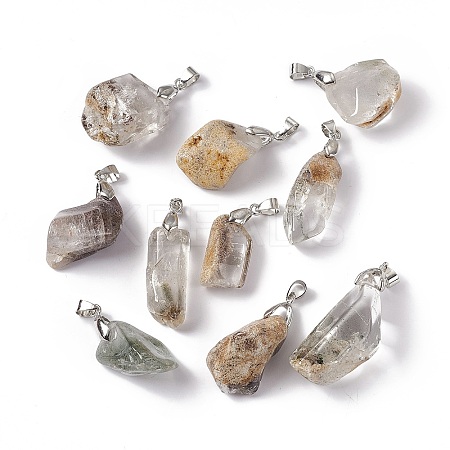 Natural Lodolite Quartz Pendants LS-G-H259-07P-03-1