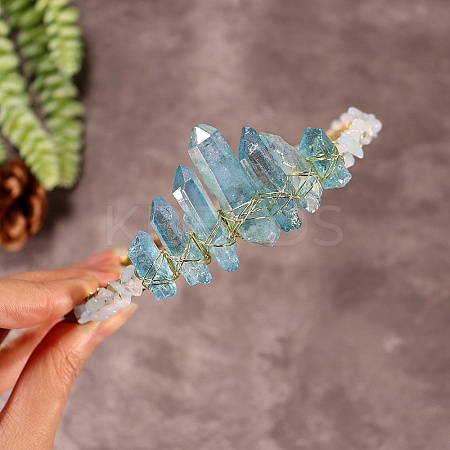 Natural Electroplated Crystal Hair Bands PW-WG6526D-26-1