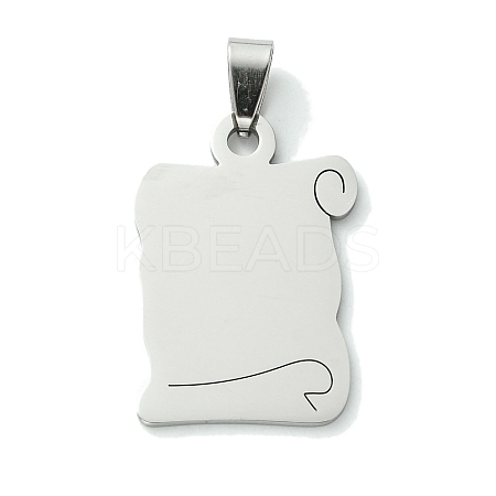 Non-Tarnish 201 Stainless Steel Pendants STAS-U003-07P-1