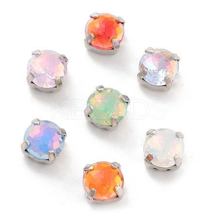 Flat Round Opal Sew On Rhinestones RGLA-G024-11A-P-1