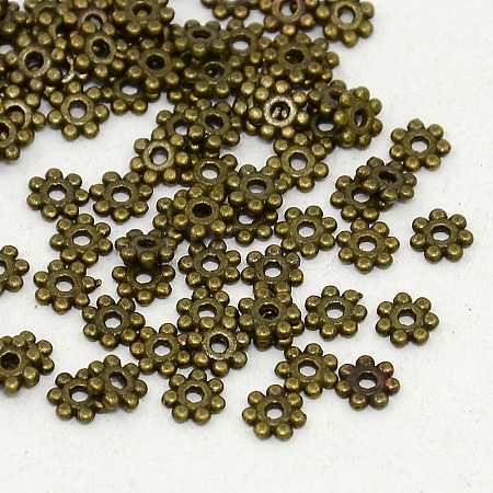Tibetan Style Alloy Daisy Spacer Beads K08SK071-1
