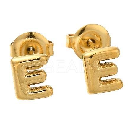 304 Stainless Steel Stud Earrings EJEW-I316-01G-E-1