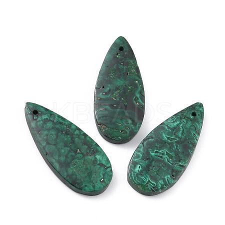 Natural Malachite Pendants G-K171-04H-1