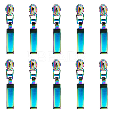 14Pcs Rectangle #3 Zinc Alloy Replacement Zipper Sliders FIND-GF0005-70B-1