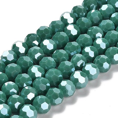 Opaque Glass Beads Strands EGLA-A035-P8mm-A21-1