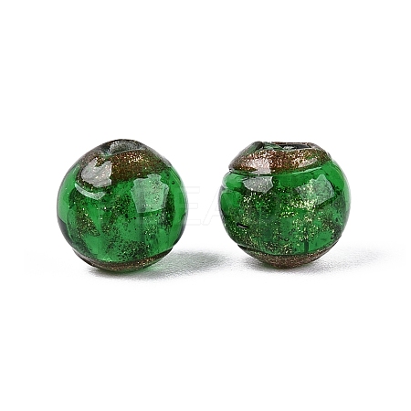 Handmade Gold Sand Lampwork Beads LAMP-N045-01A-05-1