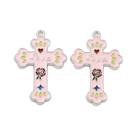 Rack Plating Alloy Enamel Pendants FIND-Z054-17P-02-1