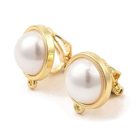 Alloy Clip-on Earring Findings FIND-L015-012B-G-1