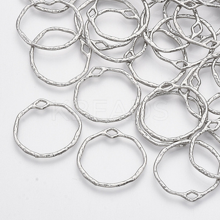 Alloy Open Back Bezel Pendants X-PALLOY-S121-82C-P-1