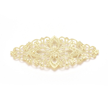 Brass Filigree Joiners KK-G368-01C-1