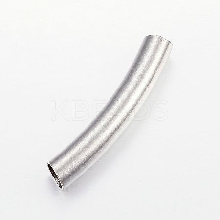 Tarnish Resistant 304 Stainless Steel Curved Tube Beads LS-STAS-P128-01-1
