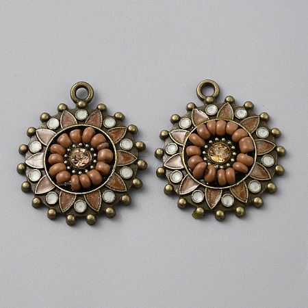 Alloy Enamel Pendants PALLOY-CJC0006-14AB-1