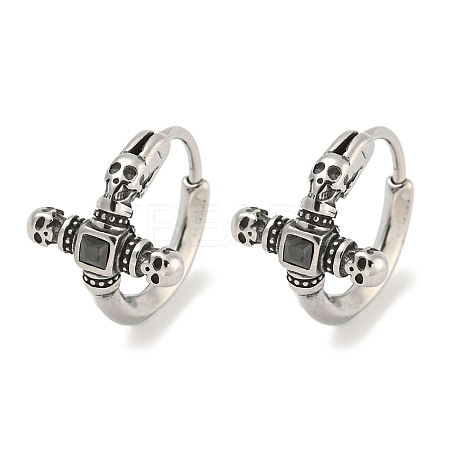 316 Surgical Stainless Steel Hoop Earrings EJEW-D096-14L-AS-1