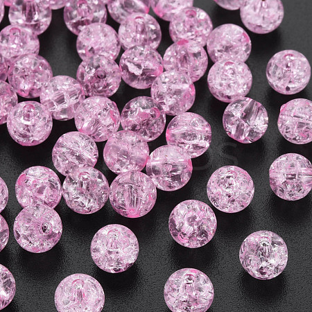 Transparent Crackle Acrylic Beads MACR-S373-66-N04-1