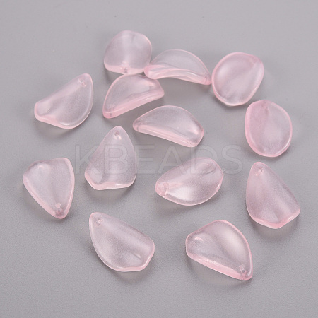 Transparent Imitation Jade Glass Pendants GLAA-T016-38-D01-1