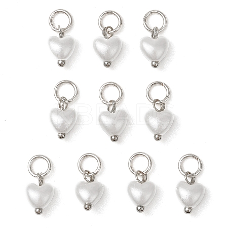 ABS Imitation Pearl Charms PALLOY-JF03222-01-1