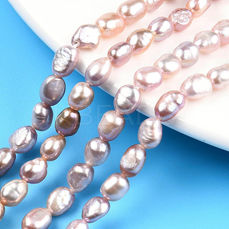 Natural Cultured Freshwater Pearl Beads Strands PEAR-N014-05F-1