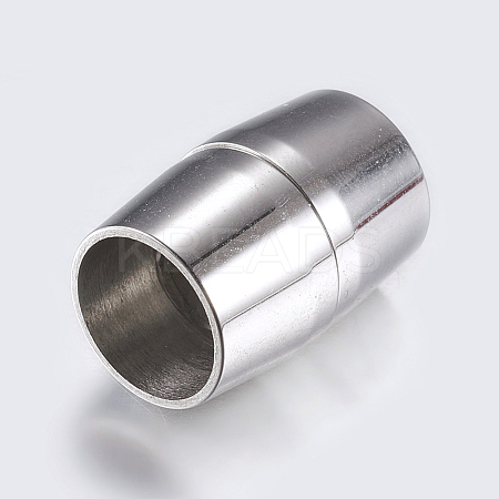 Tarnish Resistant 304 Stainless Steel Magnetic Clasps with Glue-in Ends LS-STAS-F132-03P-1
